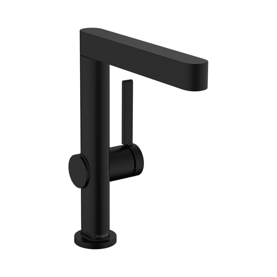 Hansgrohe Finoris Смеситель для раковины 230 поворотный излив клапан Push-Open черный матовый 76060670