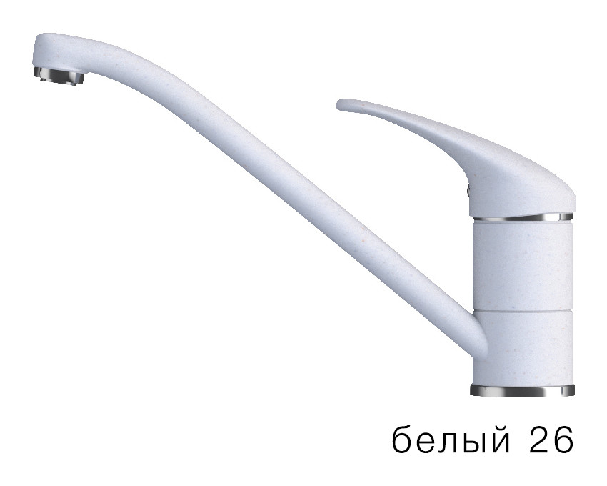 Polygran "Эко" смеситель для кухни белый 26