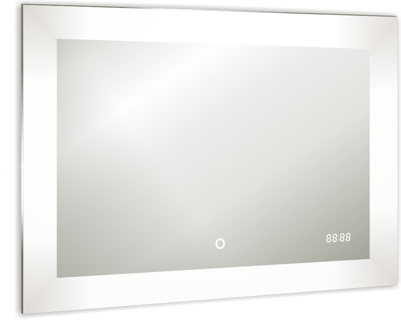Зеркальное полотно Azario Норма 80*60 подогрев, часы, радио, bluetooth, термометр ФР00001044