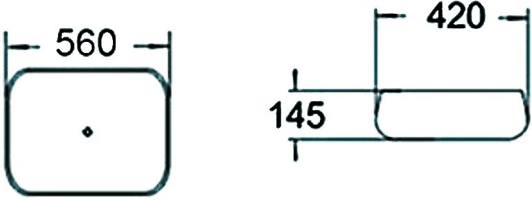 SantiLine SL-1045 раковина накладная 56 см