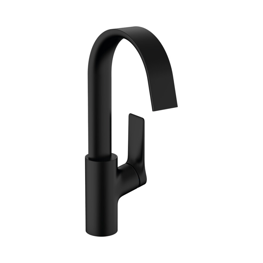 Hansgrohe Vivenis Смеситель для раковины 210 со сливным гарнитуром черный матовый 75030670