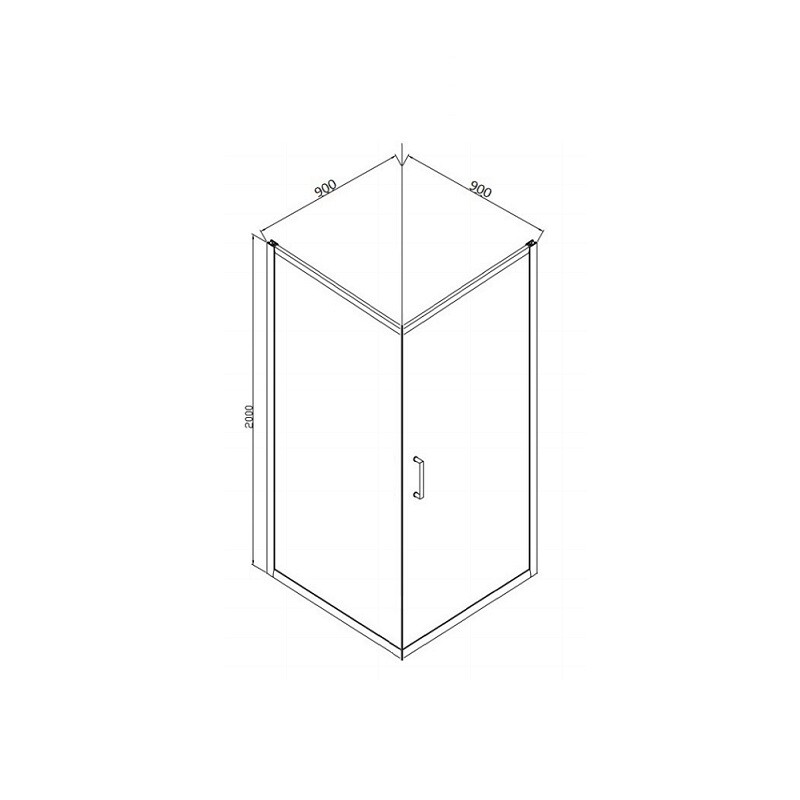 Bravat DROP BS090.2110A душевое ограждение 90*90*200