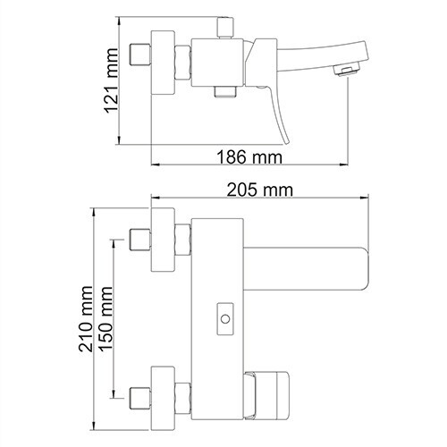 WasserKRAFT Aller 1061WHITE смеситель для ванны белый/хром