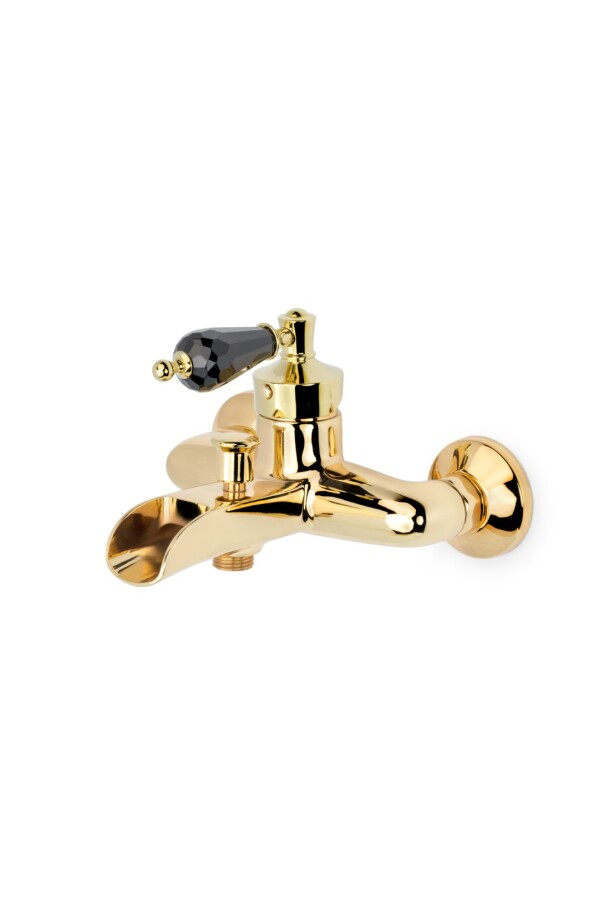 Смеситель для ванны Boheme Vogue Золото с Черным Swarovski 213-BSW