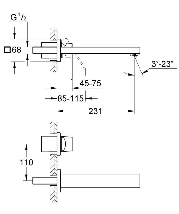 Grohe Eurocube 23447000 смеситель для раковины