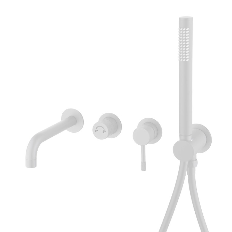 Смеситель для ванны встраиваемый Boheme Uno Белый матовый 464-3-MW