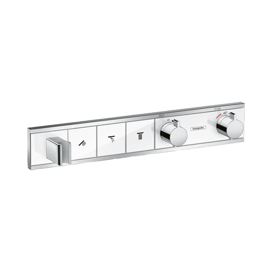 Hansgrohe RainSelect Термостат скрытого монтажа для 3 потребителей хром-белый матовый 15356400