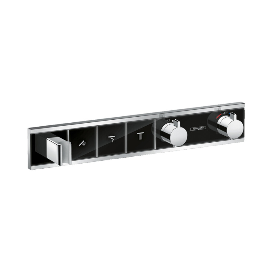 Hansgrohe RainSelect Термостат скрытого монтажа для 3 потребителей хром-черный матовый 15356600