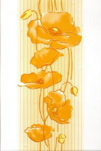 Газкерамика Альба маки 20х30см декор настенный солнечный глянцевый