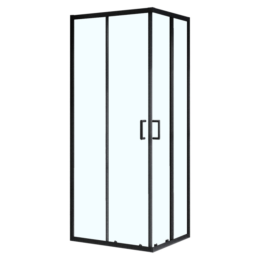 Душевое ограждение Azario Vienna 900х900х1950 прозрачное стекло 6 мм, профиль черный матовый AZ-R36-90-MB-CL