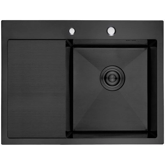 Мойка для кухни из нержавеющей стали Gerhans K35848B-R PVD Графит