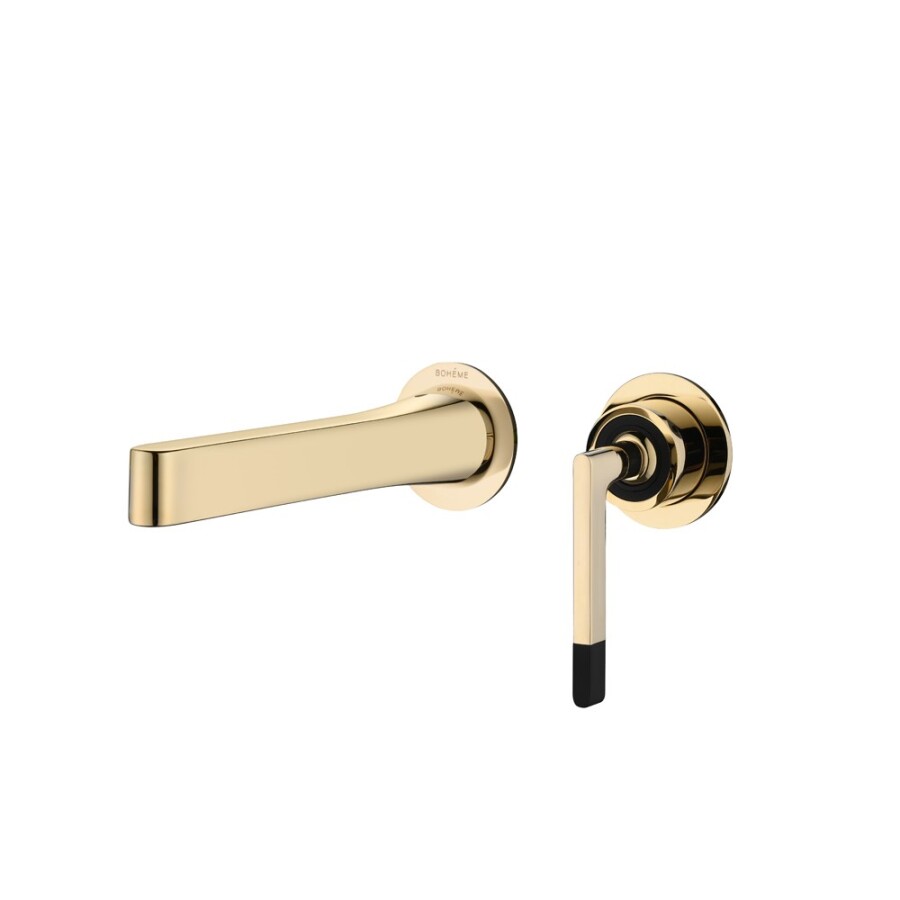 Смеситель для раковины из стены 2х-позиционный Boheme Duo Gold 165-G