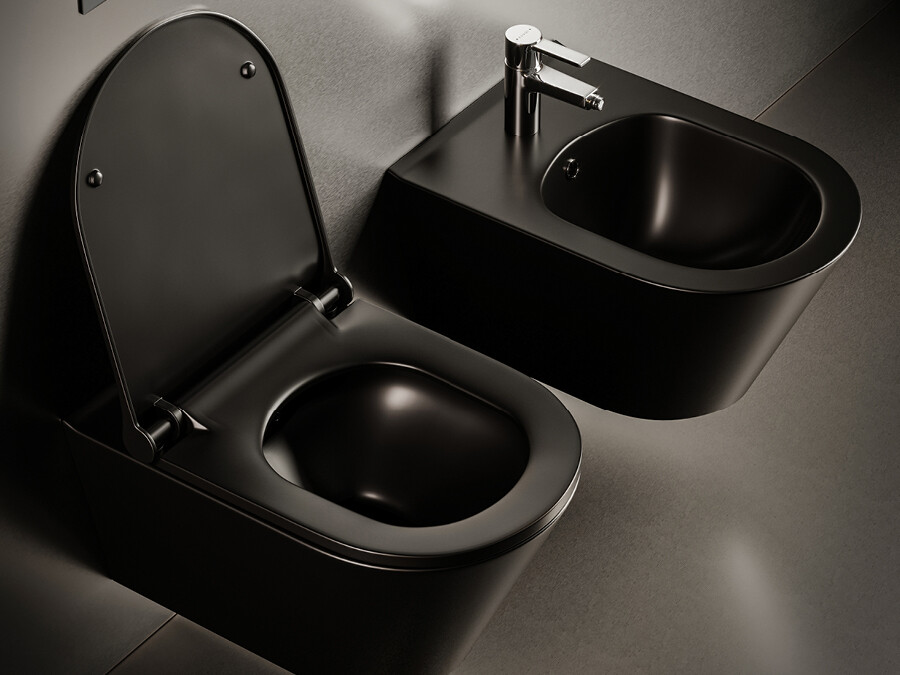 Биде подвесной Boheme Avva Черный матовый 974-B