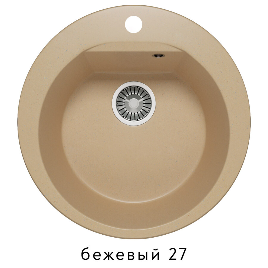 Polygran Atol-520 52 см мойка для кухни бежевый