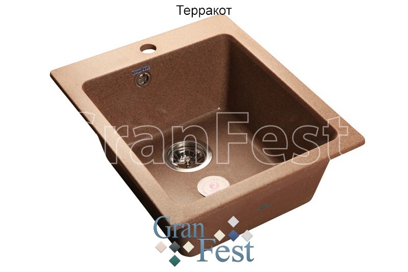 GranFest Practic GF-P-505 кухонная мойка терракот 42.7х50.5 см