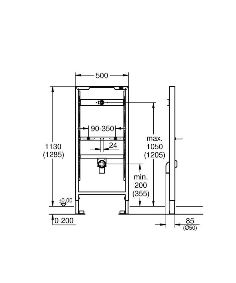 Grohe Rapid SL 38517001 инсталляция для писсуара