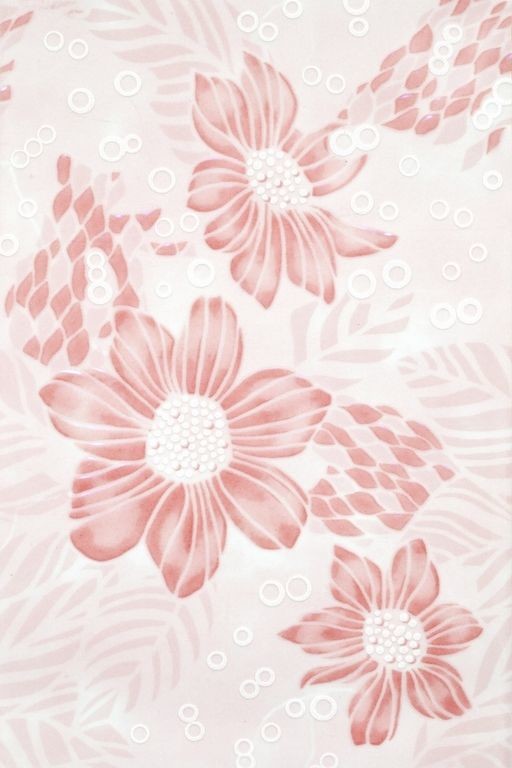 Газкерамика Валентино Георгин, Цветы 20х30см декор настенный розовый глянцевый