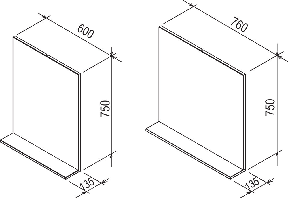 Зеркальное полотно Ravak Rosa II 60*75 X000000932