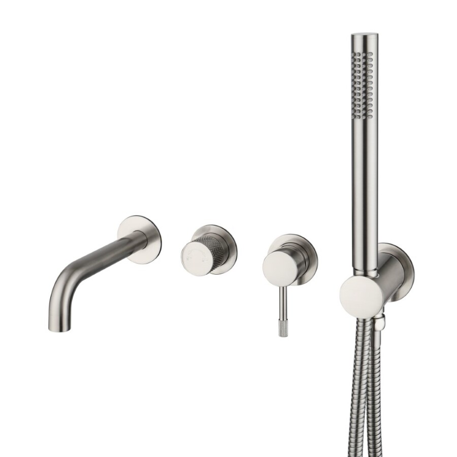 Смеситель для ванны встраиваемый Boheme Uno Nikel Brush 464-3-NB