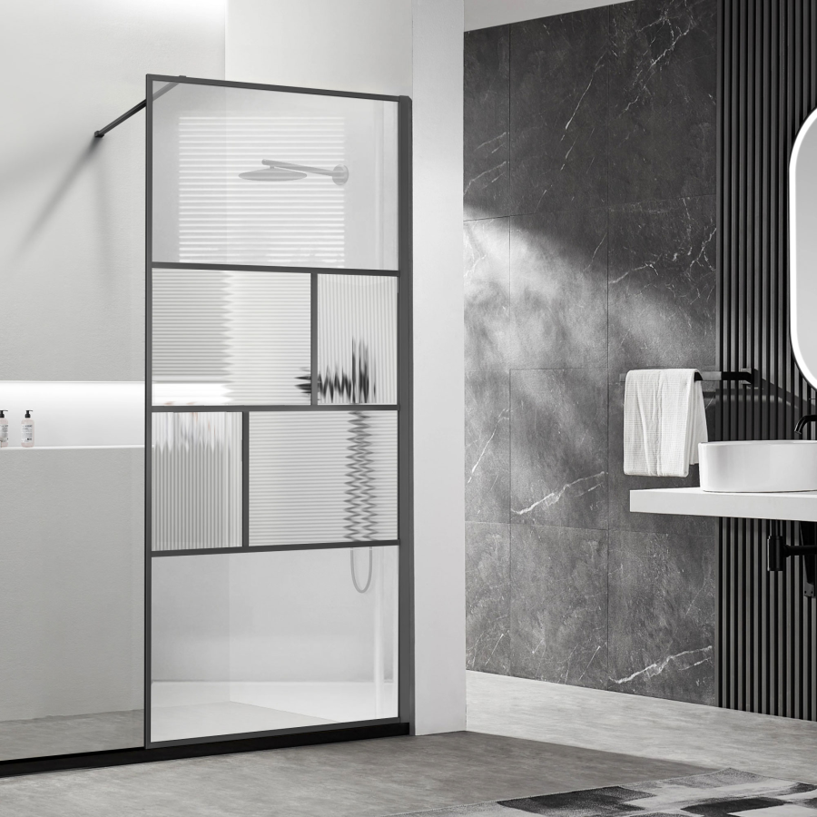 Vincea Walk-In душевая перегородка 80 см вороненая сталь VSW-1HC800CFGM