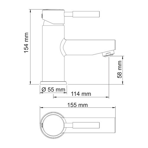 WasserKRAFT Main 4103 смеситель для раковины 35 мм
