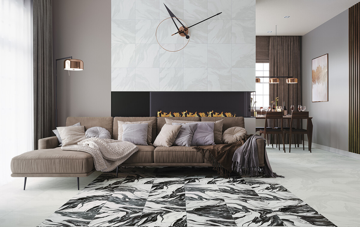 NewTrend Black&White Mix керамогранит 410*410 GP6BWM99