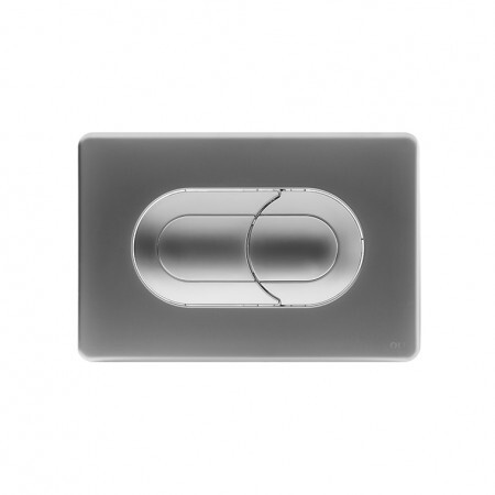 Панель пневматическая двойная OLI Salina, пластик хром матовый 640086