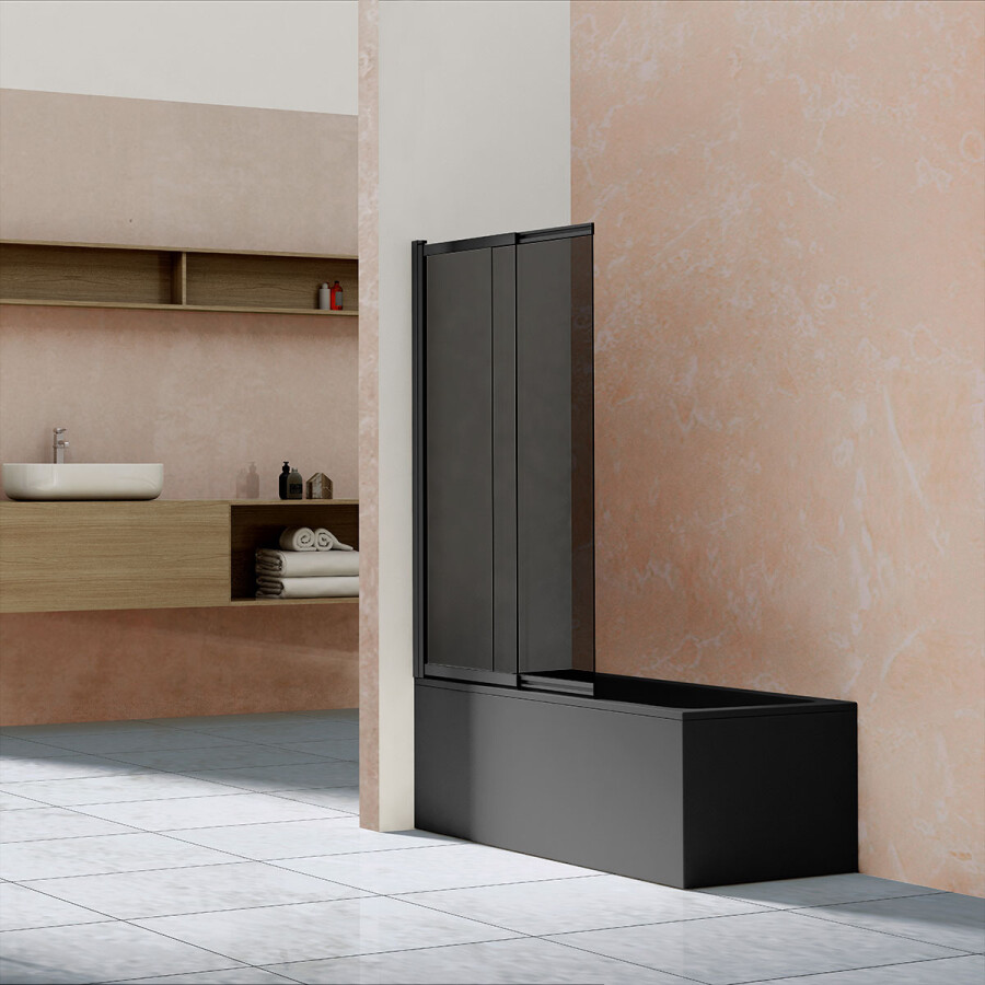 Vincea душевая шторка VSB-1E100CGB 100х145 черный, стекло тонированное