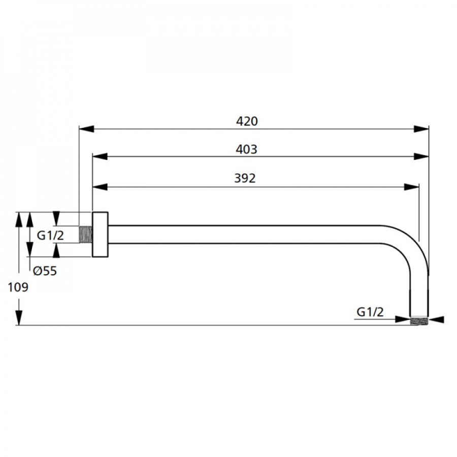 Ideal Standard IdealRain B9445AA кронштейн для верхнего душа