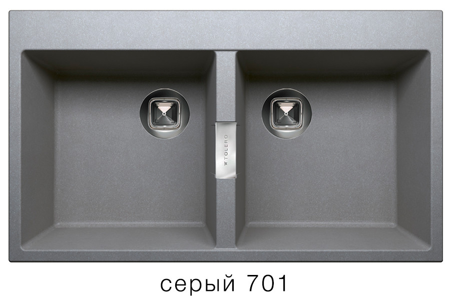 Tolero Loft TL862 кухонная мойка серый 50 х 86 см