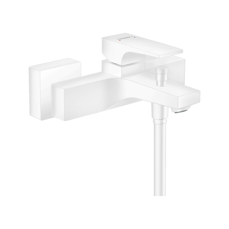 Hansgrohe Metropol Смеситель для ванны с рычажной рукояткой белый матовый 32540700