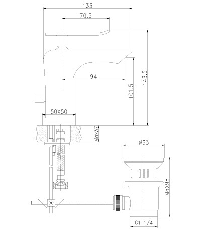 Lemark Contest LM5806CW смеситель для раковины 25 мм
