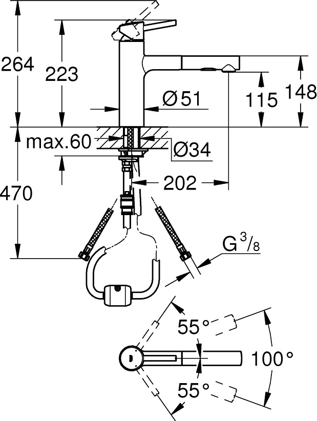 Grohe Concetto 30273001 смеситель для кухни хром