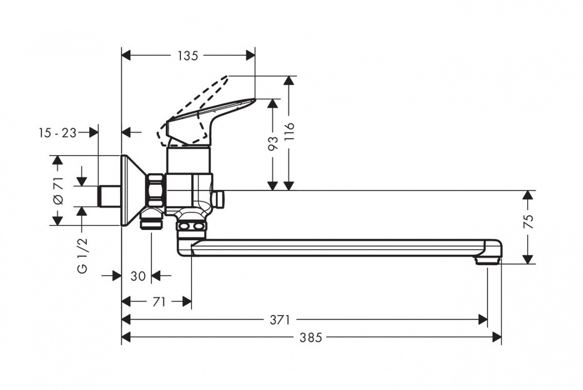 Hansgrohe Logis 71402000 смеситель для ванны хром