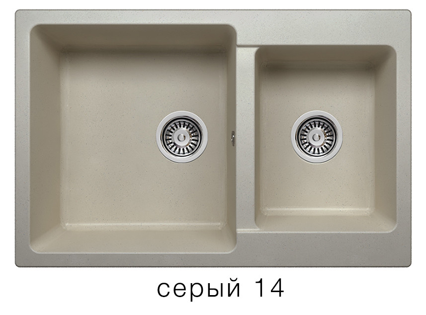 Polygran F 15 кухонная мойка серый 50 х 77 см