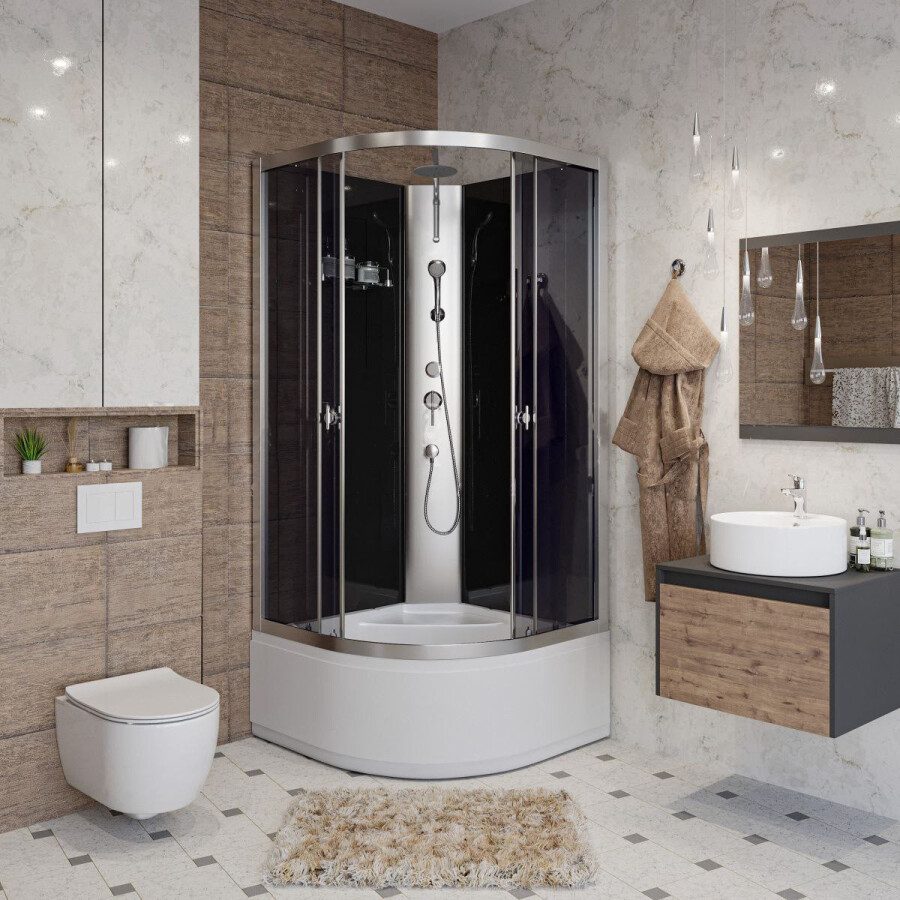 Niagara Eco Душевая кабина 80x80 Тропик E80/40/TN/BKT