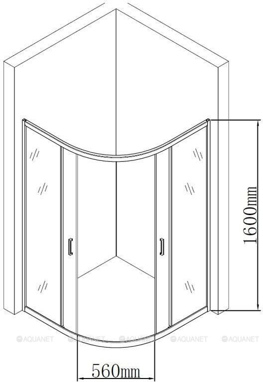 Aquanet SE-900Q-Short душевое ограждение 90*90*160