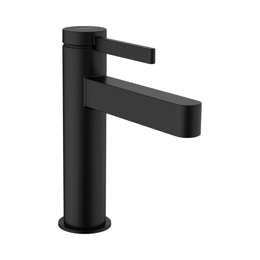 Hansgrohe Finoris Смеситель для раковины 110 со сливным гарнитуром черный матовый 76020670