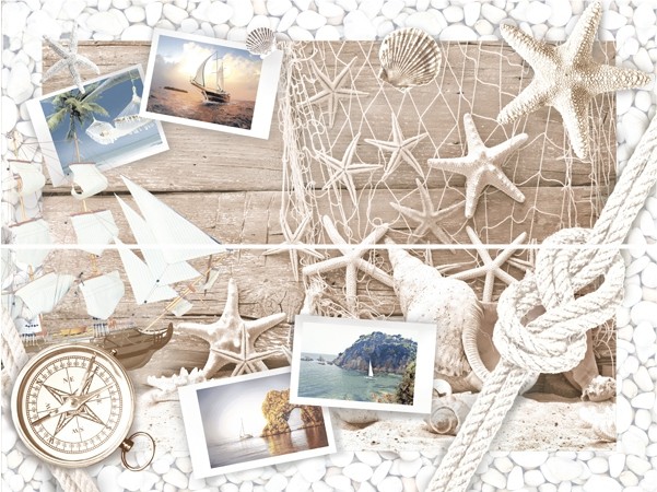 Уралкерамика Adriatica 30х40 см декор-панно из 2 шт