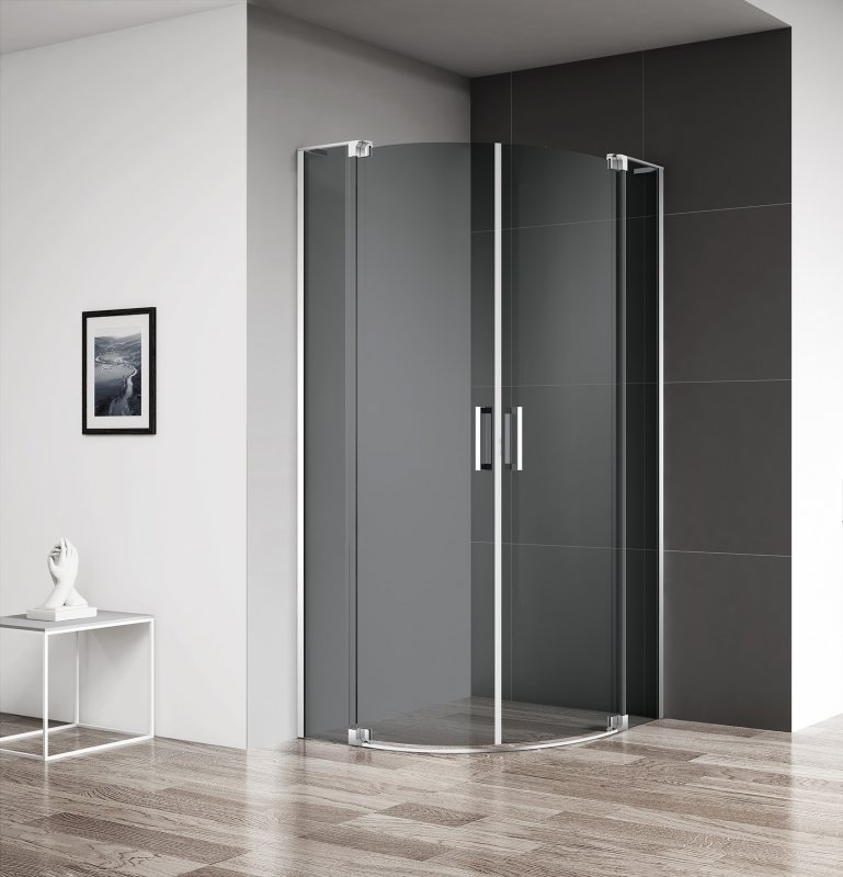 Cezares Slider душевой уголок 90/100х90/100 см SLIDER-R-2-90/100-GRIGIO-Cr