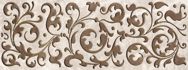 Уралкерамика Brava 15х40 см декор настенный кремовый