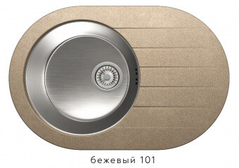 Tolero Twist TTS-780 78 50 см мойка для кухни бежевый