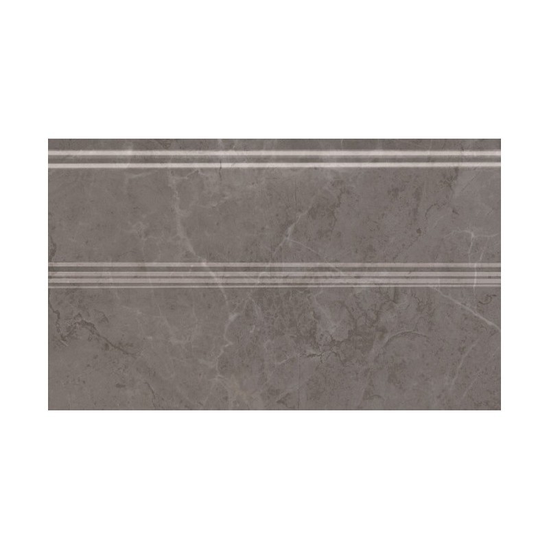 Kerama Marazzi Гран Пале FMB011 серый плинтус 25x15 см