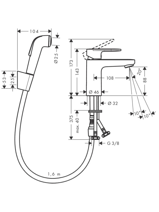 Hansgrohe Vernis Blend 71215000 смеситель для раковины хром