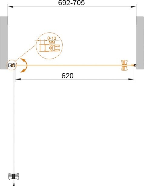 Cezares ECO-O-B-1-70-C-Cr душевые двери 70*190