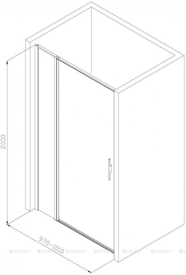 Allen Brau Priority душевые двери 100*200 серебро браш 3.31005.BA