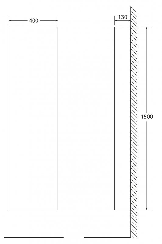 Зеркало-шкаф BelBagno BB400CRS 40*150