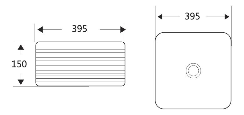 BelBagno BB1421 раковина накладная 39 см белая
