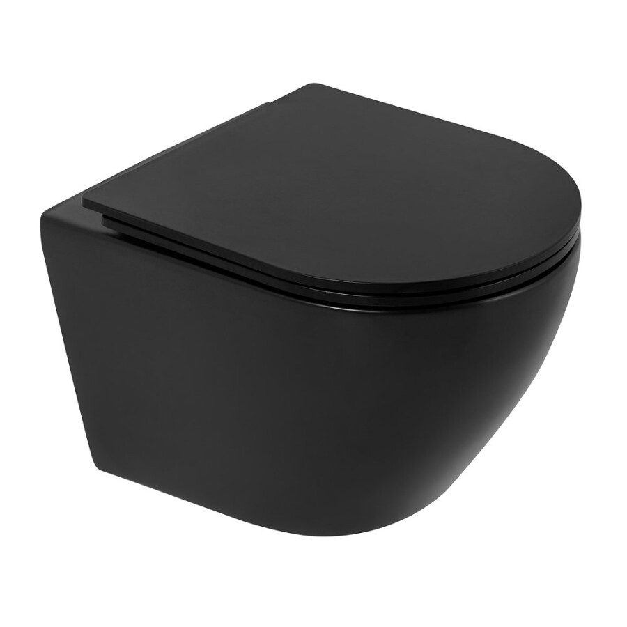 BelBagno Colorato унитаз подвесной безободковый черный BB062CHR-MB