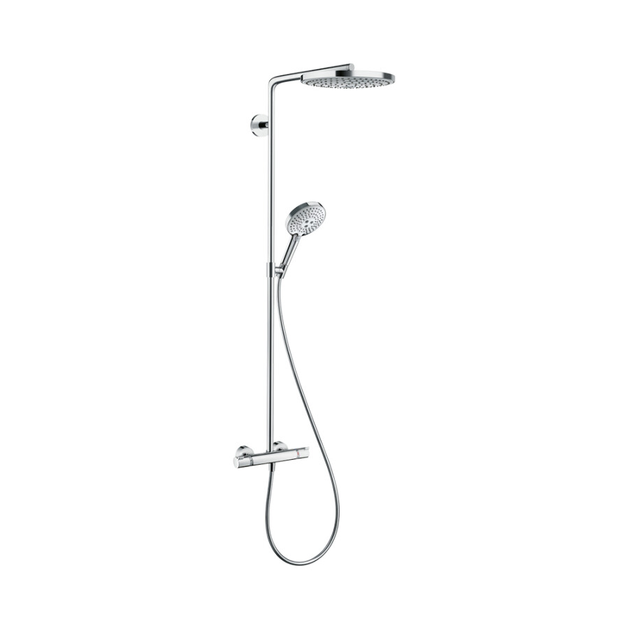 Hansgrohe Raindance Select S 240 2jet Showerpipe душевая система с термостатом хром-белый матовый 27129400